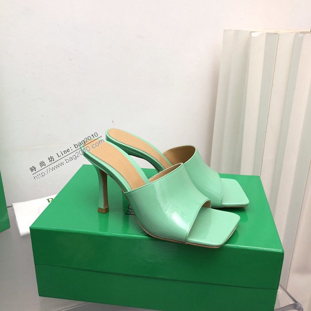 BOTTEGA VENETA高端時尚女鞋 寶緹嘉漆皮版2022-22早春最新高跟涼鞋拖鞋 dx3544